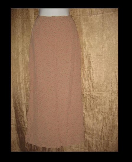 PUTUMAYO Long Floral Rayon Skirt Engelhart Flax Large L