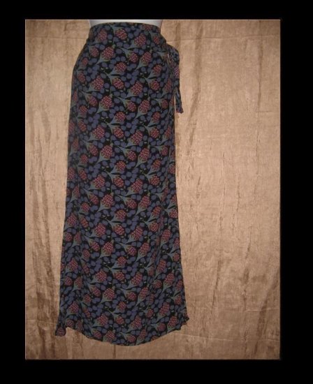 FLAX by Jeannge Engelhart Long Tropics Wrap Skirt Small S