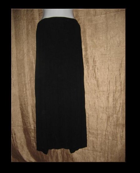 CLEA Long Soft Black Knit Skirt Engelhart Flax Large L