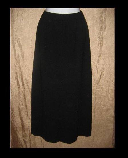 EILEEN FISHER Long Black Wool Skirt Small S