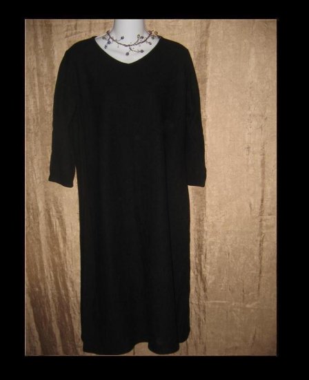 J. Jill Black Wool Knit Tunic Dress Medium Petite MP