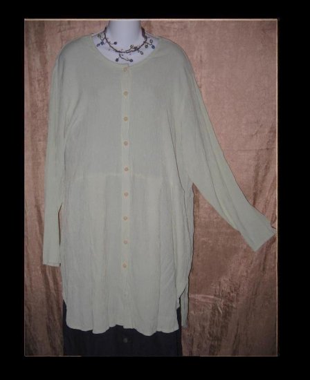 Jeanne Engelhart FLAX Gingham Tunic Dress Medium M