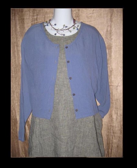 R-Clan FLAX by Jeanne Engelhart Cropped Top Shirt Medium M