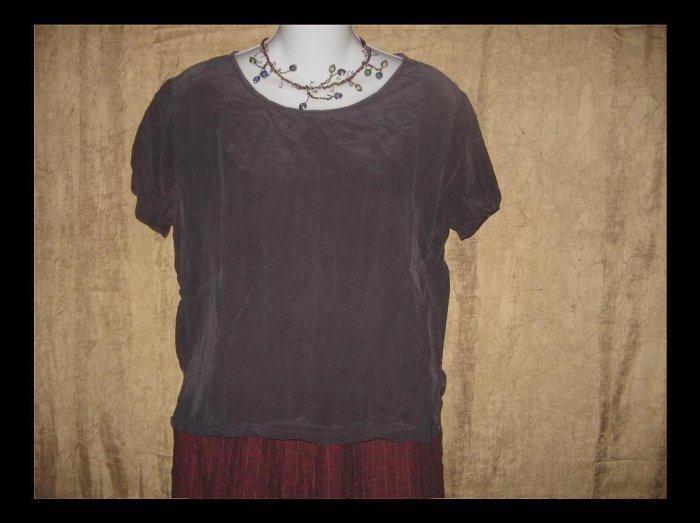 CUT LOOSE Deep Purple Pullover Shirt Top Small S