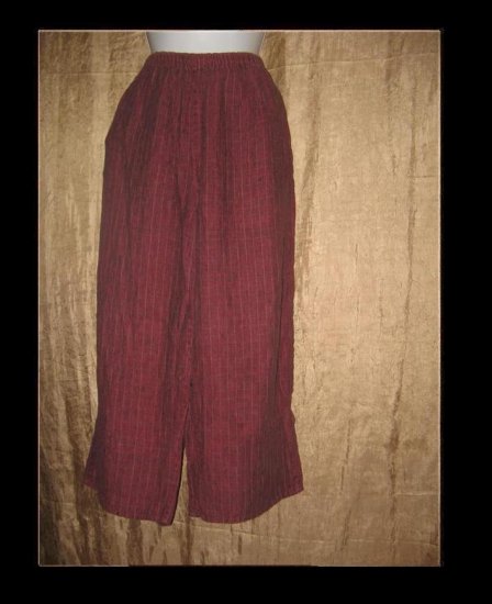 FLAX Berry Grid LINEN FLOODS Pants Jeanne Engelhart 1 Generous 1G