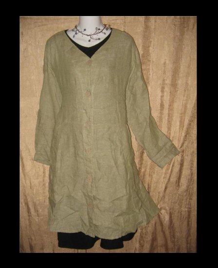 FLAX Shapely Jacket Shapely Tunic Top Dress Jeanne Engelhart LARGE L