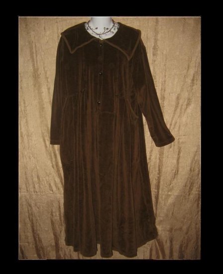 Angelheart Design by Jeanne Engelhart Flax Velour Dress SMALL S