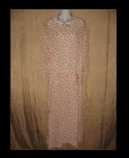 FLAX Pink Petal Twenties Theme Dress Jeanne Engelhart Medium M
