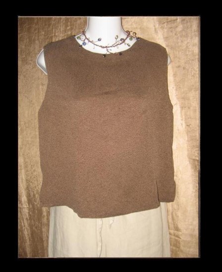 CUT LOOSE Soft Brown Knit Tank Top Shirt Medium M