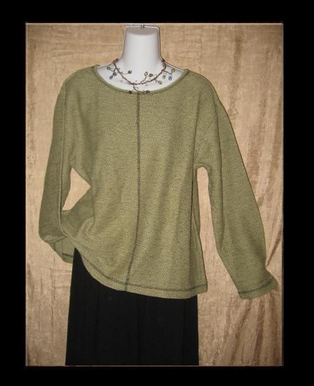 PUTUMAYO Earthy Nubby Knit Pullover Shirt Top Large L