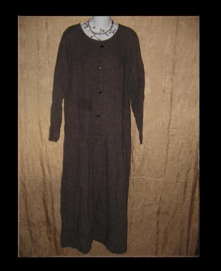 FLAX by ANGELHEART Long Berry Stripe Dress Engelhart Small S