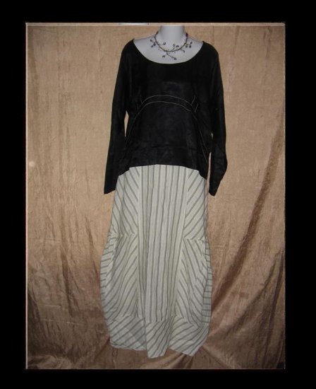 KRISTA LARSON Black Acetate Pullover Shirt Tunic Top One Size