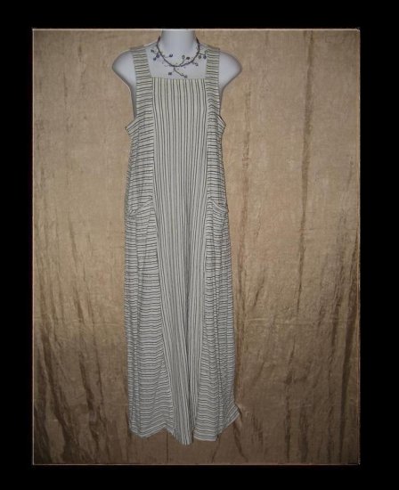 CLOTHESPIN Striped Shapely Knit Dress Engelhart Flax Small S