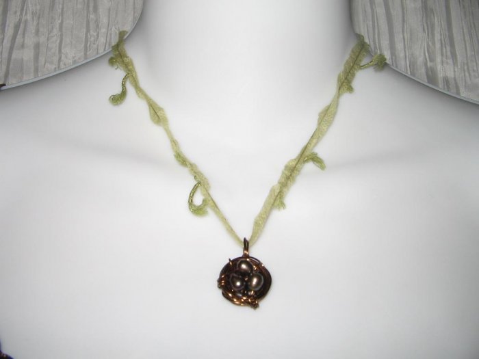 NEW Ever & Anon Whimsical Birds Nest Pendant Necklace