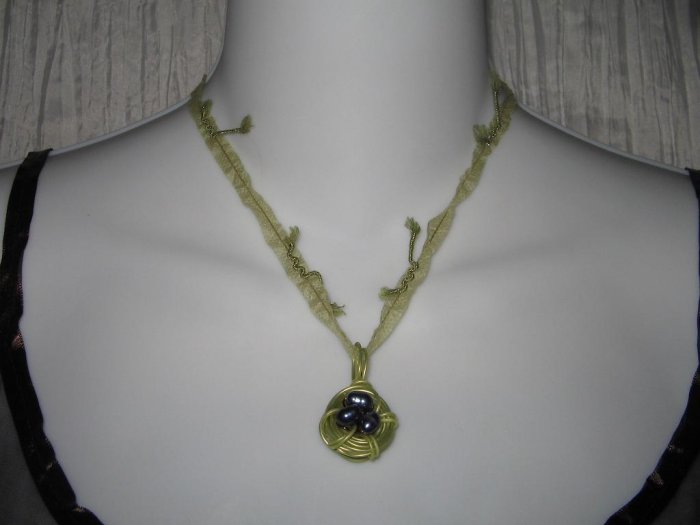 NEW Ever & Anon Whimsical Bluebird Birds Nest Pendant Necklace