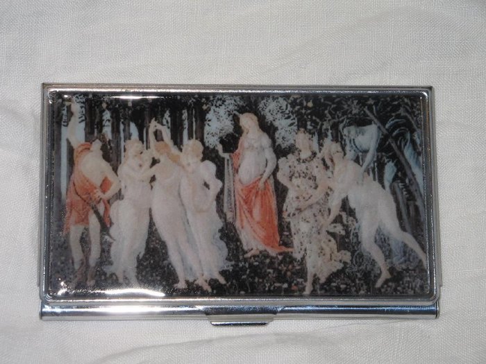 Botticelli Primavera Business Credit Card ID Cash Case Slim Metal Wallet