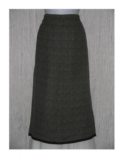 K.d. Spring Calf Length Black & White Rayon Skirt Large L