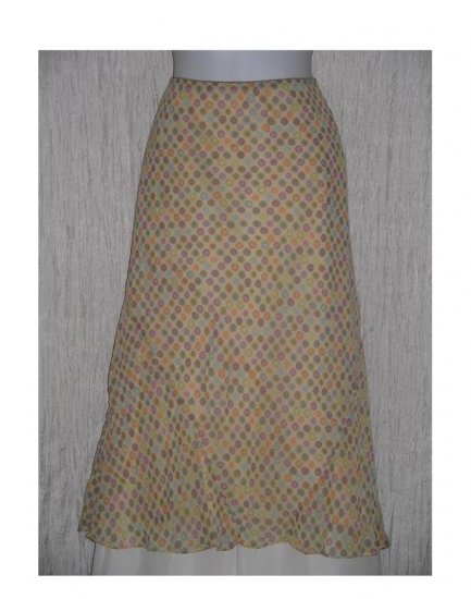 SIGRID OLSEN Sport Long Fluttery Dotted Rayon Skirt Large L