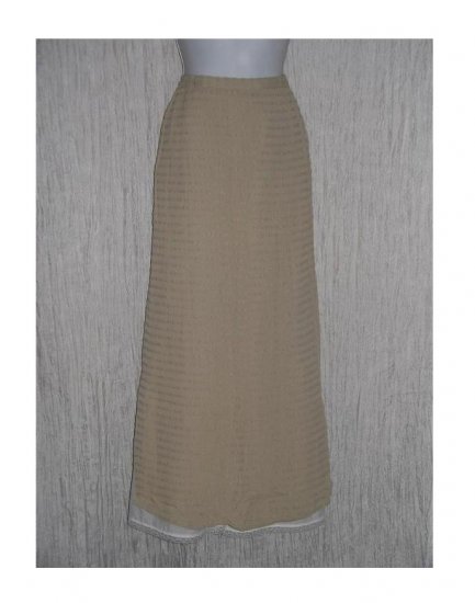 Putumayo Long Fluttery Textured Rayon Skirt Medium M