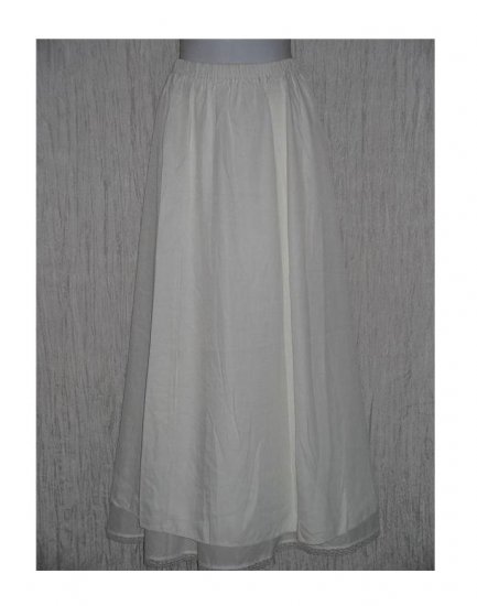 New Jackie Loves John Long Slinky White Skirt Size 1 S M