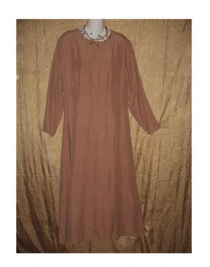 YELLIN NY Long Mauve Silk Pullover Dress Medium M
