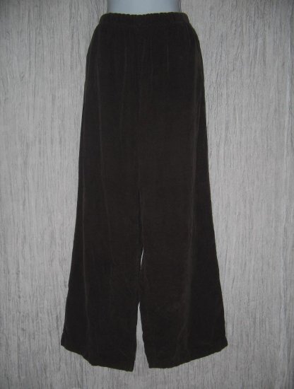 CP Shades Long Chocolate Bown Wide Leg Corduroy Pants Large L