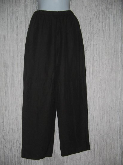 River Road Deep Earthy Brown Rayon Cotton Linen Pants Trousers Medium M