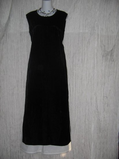 Angelheart Design by Jeanne Engelhart Flax Long Black Velvet Dress Small S