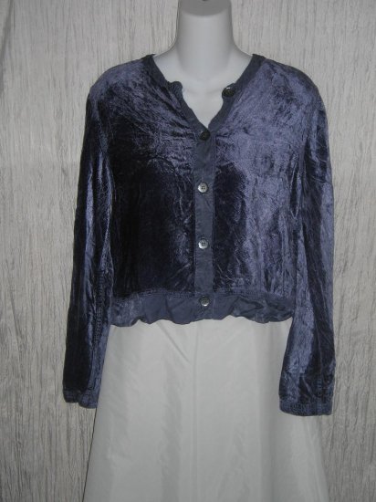 CUT LOOSE Soft Purple Velvet Boxy Button Jacket Top Shirt Small S