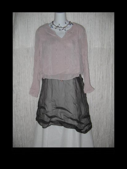 J. Jill Floaty Layered Lilac Rayon Cropped Pullover Shirt Tunic Top XSP