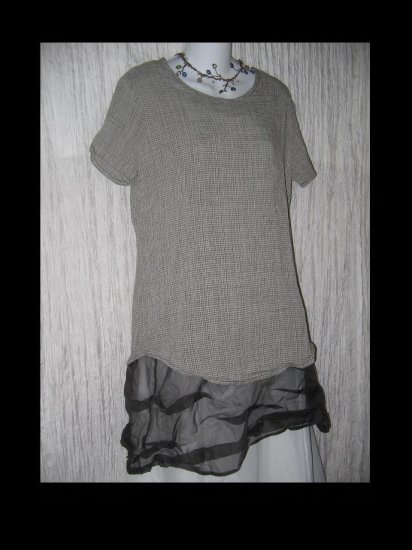 Jackie Loves John Earthy Rayon Pullover Shirt Tunic Top Medium M