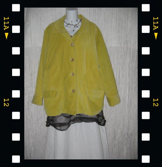J. Jill Soft Lined Green Corduroy Coat Jacket 2X 3X 4X