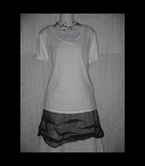 J. JILL Soft White Cotton Knit Pullover Tee Shirt Top 2X