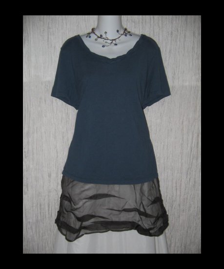 New J. JILL Blue Heirloom Wash Tee Pullover Shirt Top 2X