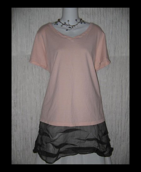 New J. JILL Pink Heirloom Wash Tee Pullover Shirt Top 2X