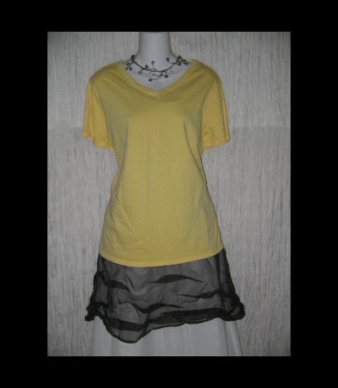 New J. JILL Soft Yellow Cotton Knit Pullover Shirt Top X-Large XL