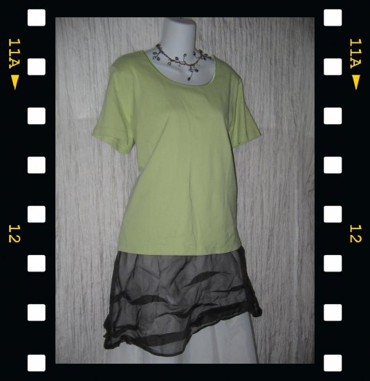 J. JILL Soft Green Cotton Knit Pullover Shirt Top X-Large XL