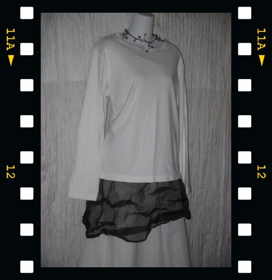 J. JILL Soft White Cotton Knit Pullover Shirt Top X-Large XL