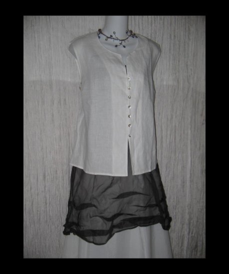 NWT Isabella Bird White Shapely Linen Tunic Top Shirt X-Large XL