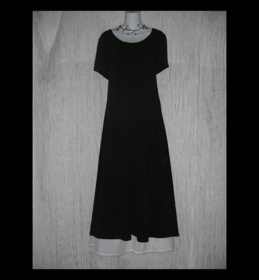New J. Jill Long Shapely Black Slinky Knit Dress X-Large Tall XLT