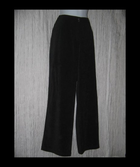 New J. Jill Shapely Black Micro Suede Trousers Pants 14