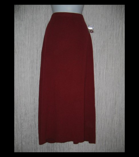 New DIALOGUE Long Red Acrylic Wool Knit Skirt Medium M