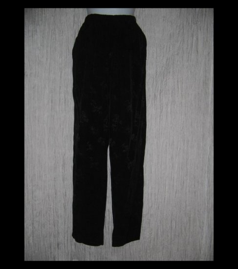 CP SHADES Long & Lean Black Floral Rayon Pants Medium M