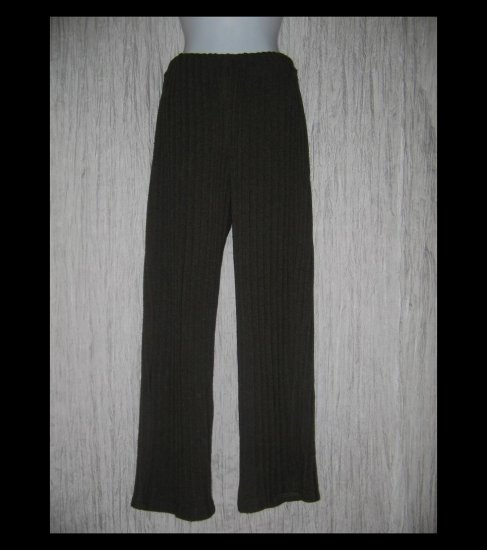 CLOTHESPIN Boutique Loose Wide Ribbed Knit Earthy Brown Pants Medium M