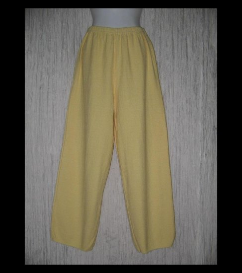 WILLOW Boutique Yellow Nubby Textured Knit Pants Medium M