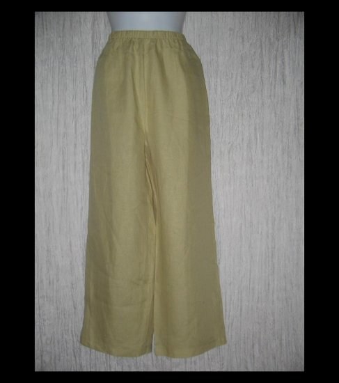 New Monika Turtle Studio Boutique Wide Leg LINEN Pants Large L