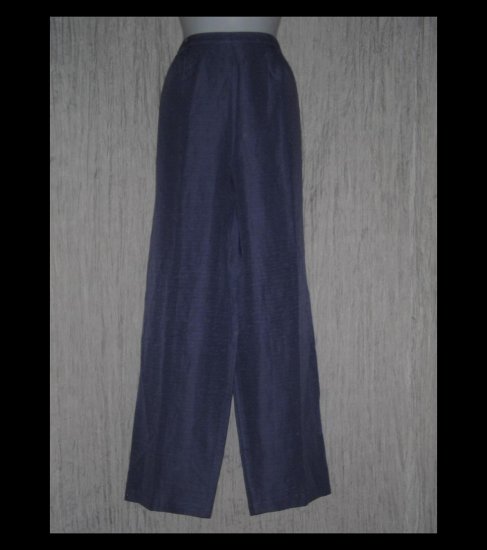 Coldwater Creek Rich Textured Purple Silk & Linen Pants X-Large XL