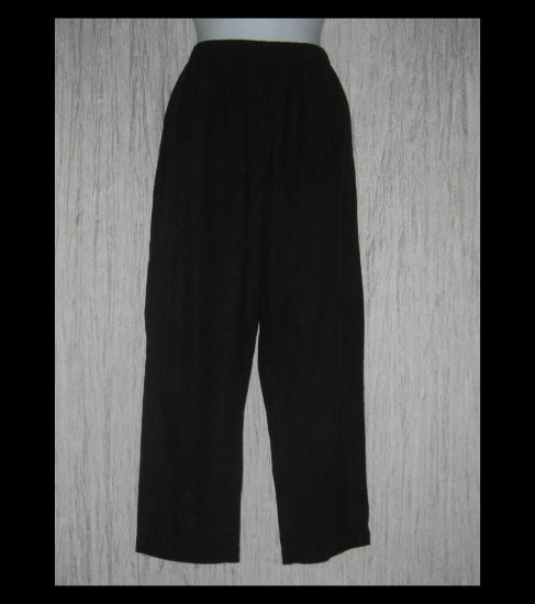 Basic Threads Santa Monica Soft Black LINEN & Rayon Pants Large L