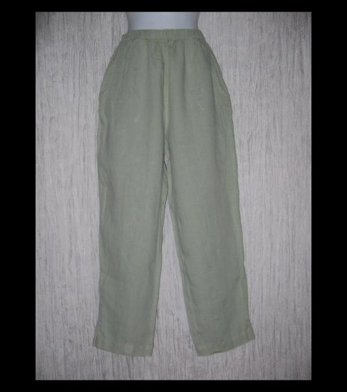 FLAX by Jeanne Engelhart Long Blue Gray LINEN Pants Small S