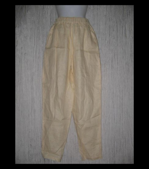 Japanalia Man Long Buttery Yellow LINEN Pants Medium M